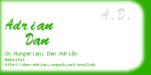 adrian dan business card