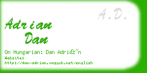 adrian dan business card